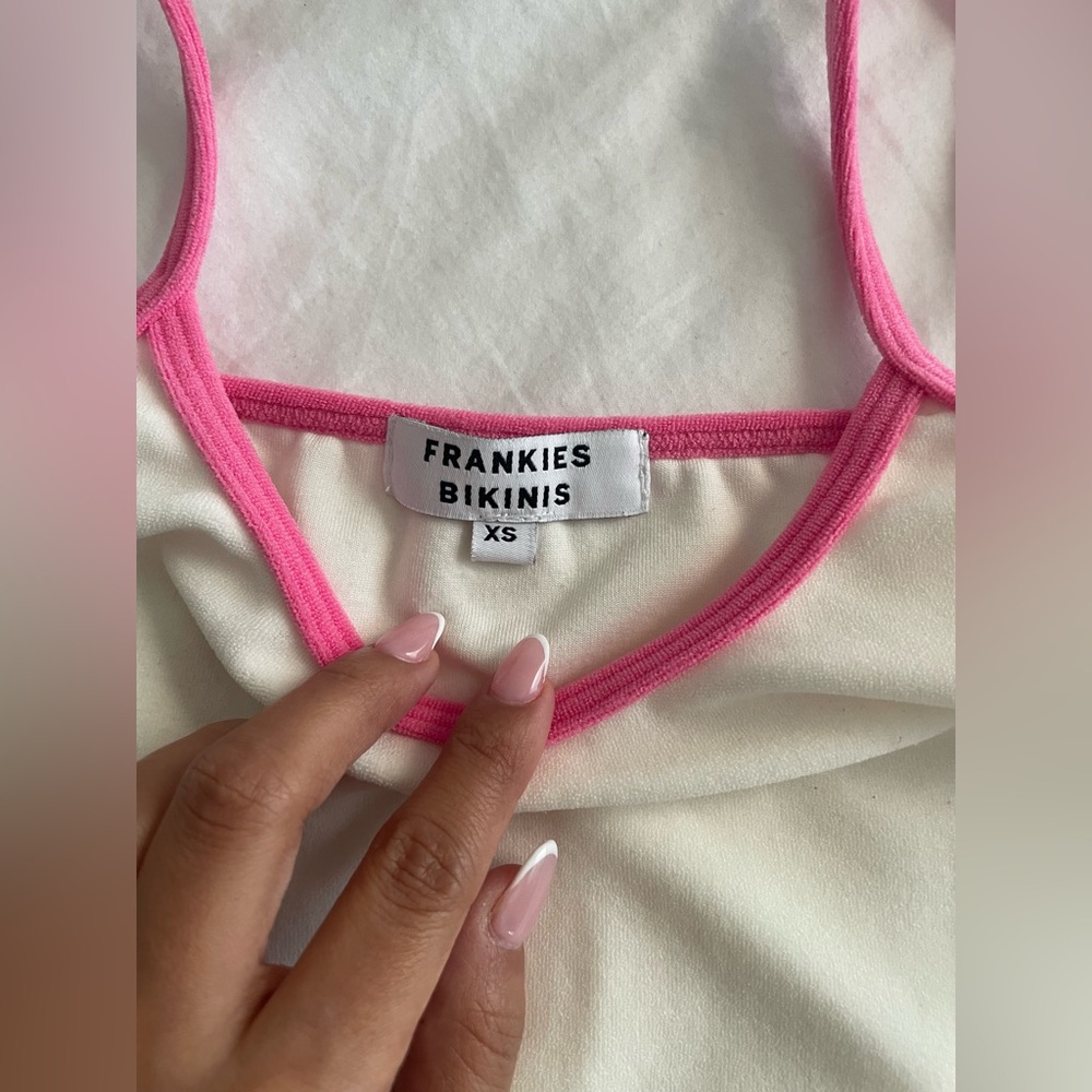 FRANKIES BIKINIS Cari Terry Track Pants - Strawberry Shortcake - Picture 5 of 6